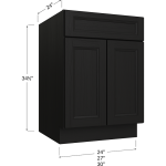Gabinete base de dos puertas / un cajón