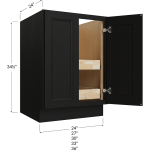 Bases de dos puertas de altura completa con dos repisas extraíbles