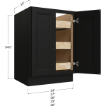 Bases de dos puertas de altura completa con tres repisas extraíbles