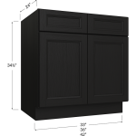 Gabinete base de dos puertas / dos cajones