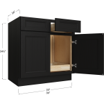 Bases de dos puertas / dos cajones con una repisa extraíble