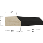 Moldura inferior (light rail) Shaker