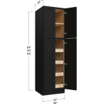 Gabinete de servicio - cuatro puertas, cuatro charolas extraíbles