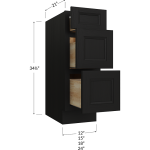 Gabinete base de mueble de baño de tres cajones