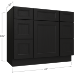 Base combinada de mueble de baño de una puerta / dos cajones