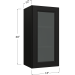 Gabinetes de pared de una puerta de marco abierto para vidrio, 30" de alto