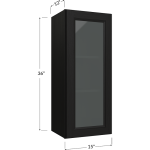 Gabinetes de pared de una puerta de marco abierto para vidrio, 36" de alto