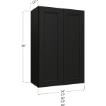 Gabinetes de pared de dos puertas, 36" de alto