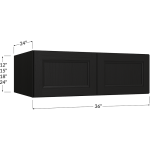 Gabinete de pared para refrigerador, 36" de ancho