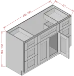 Single Sink Vanity Combo Cabinet