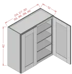 42" Height Double Door Wall Cabinet