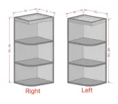 30" Height 9" Wide Wall End Shelf