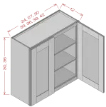 30" Height Double Door Wall Cabinet