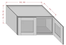36" Wide Refrigerator Wall Cabinet