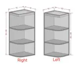 30" Height 12" Wide Wall End Shelf