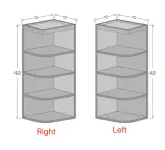 42" Height 12" Wide Wall End Shelf