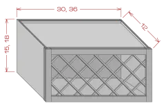 36" Wine Rack Cabinets