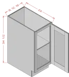 Base Cabinet Full Height Door-Single Door