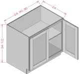 Base Cabinet Full Height Door-Double Door
