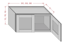 12" Height Bridge Wall Cabinet