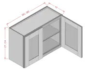 24" Height Bridge Wall Cabinet