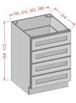 4-Drawer Base
