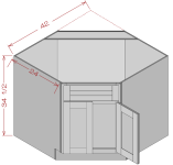 Diagonal Corner Sink Base