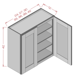 42" Height Double Door Wall Cabinet
