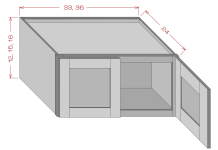 33" Wide Refrigerator Wall Cabinet