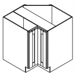 Lazy Susan Cabinet - Metal Spin Rack