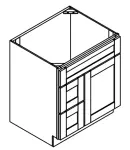Vanity Combo Base Cabinet - Drawers Left