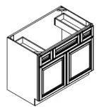 Vanity Combo Base Cabinet - Center Sink