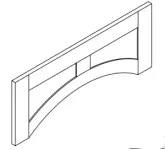 Decorative Arched Raised Panel Valance