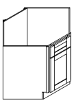Diagonal Sink Base Cabinet