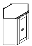 Gabinetes de pared diagonales de vidrio