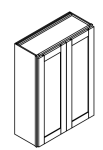 Gabinetes de pared de dos puertas, 42"H