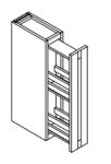 Gabinete de pared con especiero extraíble