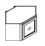 Gabinetes de pared diagonales de vidrio