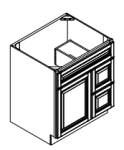 Vanity Combo Base Cabinet - Drawers Right