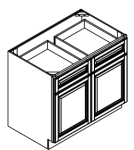 2 Door 2 Drawer Base Cabinets