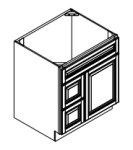 Vanity Combo Base Cabinet - Drawers Left