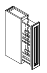 Gabinete de pared con especiero extraíble