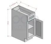 Single Door Single Drawer Bases