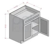 Double Doors Single Drawer Bases