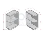 Base End Shelf Cabinet