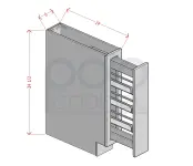 Full Height Door Base Cabinets with Spice Rack Pullout