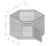 Diagonal Corner Sink Base