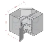 Lazy Susan Base Corner Cabinet