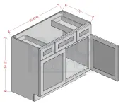 Vanity Combo Sink Base Cabinets