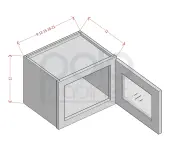 Single Glass Door Wall Stacker Cabinets